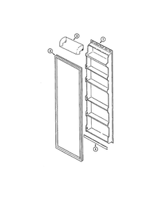 Fresh Foor Inner Door Diagram and Parts List for HMG601080  Admiral Refrigerator