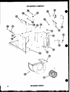 Interior Parts (108-2w/p54975-85r) Diagram and Parts List for 11-2MW P54974-23R Amana Air Conditioner