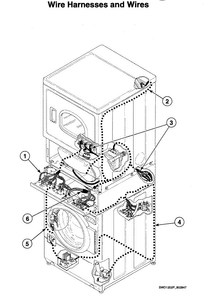Wire Harness Diagram and Parts List for LTSA9AQN  Speed Queen Washer Dryer Combo
