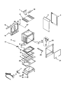 Chassis Parts Diagram and Parts List for MGR7685AS0  Maytag Range
