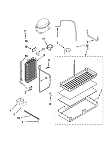 Lower Unit And Tube Parts Diagram and Parts List for JS42NXFXDW03  Jenn-Air Refrigerator