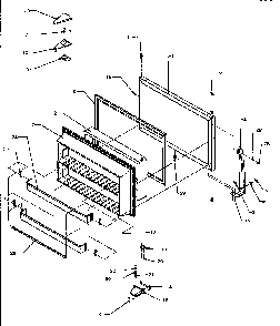 Freezer Door Diagram and Parts List for TSI18A5W-P1188201WW  Amana Refrigerator
