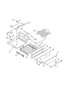 Drawer Parts Diagram and Parts List for JDS1450CDP0  Jenn-Air Range