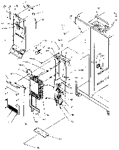 Freezer Evaporator And Air Handling Diagram and Parts List for SX22N-P1162703W  Amana Refrigerator