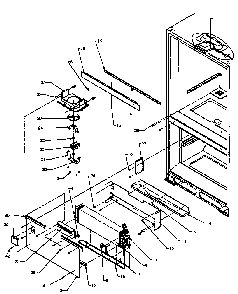 Evaporator Area Diagram and Parts List for BX22RE-P1161604WE  Amana Refrigerator