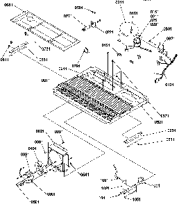 Machine Compartment Diagram and Parts List for SXD322L-P1313901WL  Amana Refrigerator