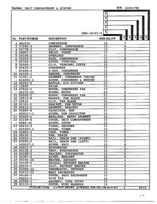 Unit Compartment And System Page 2 Diagram and Parts List for 18103-0  Admiral Refrigerator