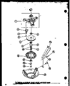 Bearing Housing Diagram and Parts List for TAA300 P75751-14W Amana Washer