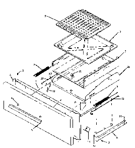 Broiler Components Diagram and Parts List for RBK22AA093M-P1143134NW  Caloric Range