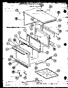 Door/outer Cabinet Diagram and Parts List for RRL-10XA P75594-5M Amana Microwave