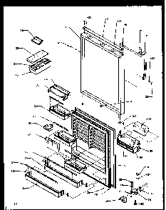 Refrigerator Door Diagram and Parts List for TG18R2L-P1158305WL  Amana Refrigerator
