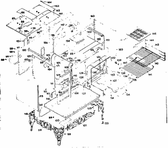 Body Assembly Diagram and Parts List for 1437007100  Kenmore Range