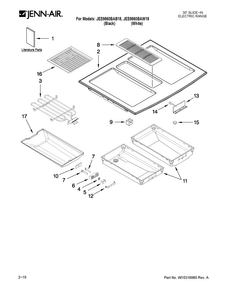Cooktop Parts Diagram and Parts List for JES9860BAW18  Jenn-Air Range