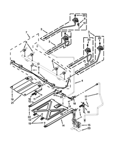 Manifold Parts Diagram and Parts List for MGR7662WB4  Maytag Range