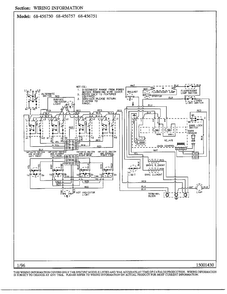 Wiring Information Diagram and Parts List for 68-456750  Magic Chef Range