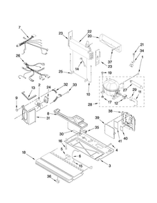 Unit Parts Diagram and Parts List for JFC2290VEP10  Jenn-Air Refrigerator