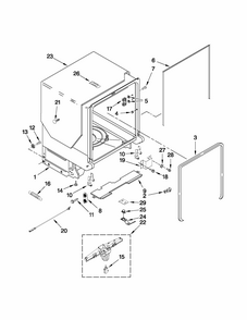 Tub And Frame Parts Diagram and Parts List for MDB8959AWS5  Maytag Dishwasher