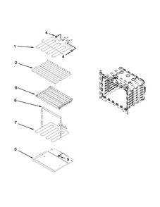 Internal Oven Parts Diagram and Parts List for MEW7630DH02  Maytag Wall Oven