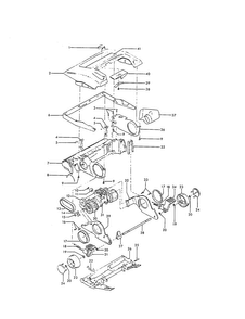 Agitator Housing Diagram and Parts List for U3329  Hoover Upright Vacuum