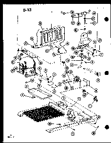 Compressor Diagram and Parts List for SRI19F-1-A-P75400-6WA  Amana Refrigerator