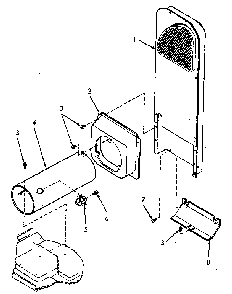 Heater Box Diagram and Parts List for NG8639W53921  Speed Queen Dryer