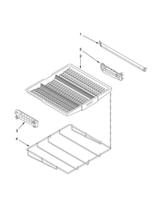 Third Level Rack And Track Parts Diagram and Parts List for JDB9600CWS0  Jenn-Air Dishwasher