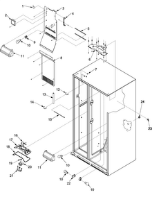Evap Fan Assy And Lights Diagram and Parts List for SK525-2W-PSK525200W1  Maytag Refrigerator