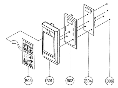 Control Panel Diagram and Parts List for MCO165UW  Magic Chef Microwave