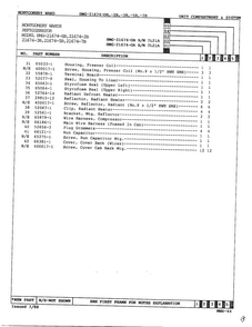 Unit Compartment And System Page 3 Diagram and Parts List for 21674B  Admiral Refrigerator