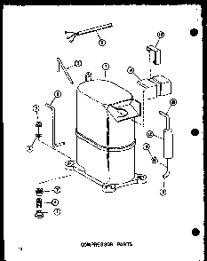 Compressor Parts Diagram and Parts List for ES218D-3MT P67535-1R Amana Air Conditioner