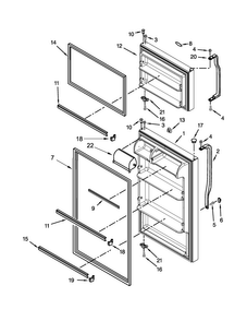 Door Parts Diagram and Parts List for A4TXNWFWW00  Amana Refrigerator