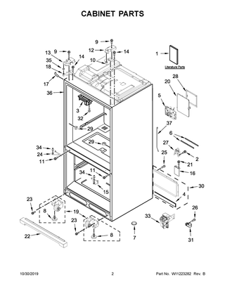 Part Location Diagram of W11227414 Whirlpool Energy Guide