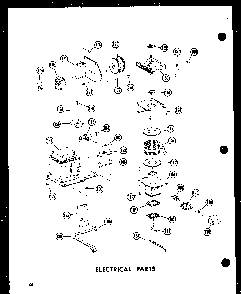 Electrical Parts Diagram and Parts List for RC-7PB P71300-1M Amana Microwave