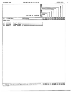 Freezer Door Assembly Page 3 Diagram and Parts List for 24972A  Admiral Refrigerator