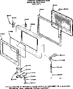 Door Parts Diagram and Parts List for 5658708310  Kenmore Microwave