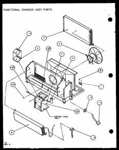 Functional Chassis Assy Parts (pth12400er/p9872129r) Diagram and Parts List for PTH12300ER P9812615R Amana Air Conditioner
