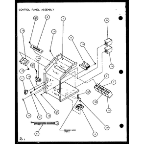 Control Panel Assembly 6 Diagram and Parts List for PTH12400ER P9872129R Amana Air Conditioner