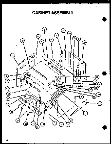Cabinet Assembly Diagram and Parts List for SBE56FXW P1137959NW Amana Range
