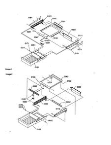 Meatkeeper Assembly Diagram and Parts List for TN21V2L-P1315907WL  Amana Refrigerator