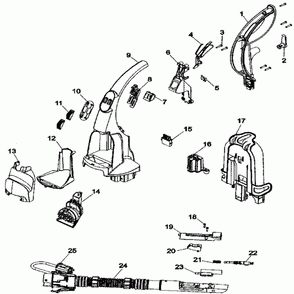 Diagram 1 Diagram and Parts List for F7412  Hoover Steamer