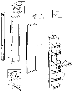 Freezer Door Diagram and Parts List for JRS203B MBQ01A Jenn-Air Refrigerator