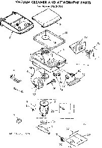 Vacuum Cleaner And Attachment Parts Diagram and Parts List for 11624701  Kenmore Filters & Accessories