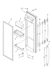 Part Location Diagram of LW10180652 Whirlpool DOR-FIP Stainless Steel