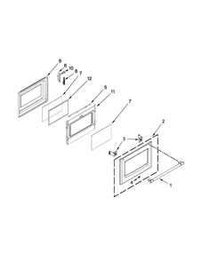 Lower Door Parts Diagram and Parts List for MET8820DS00  Maytag Range