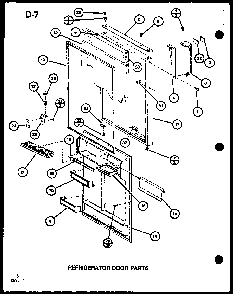 Refrigerator Door Parts Diagram and Parts List for TC22G-P76512-10W  Amana Refrigerator