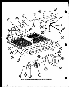 Compressor Compartment Parts (tl20j/p7739029w) (tli20j/p7739030w) Diagram and Parts List for TL8J-P7739024W  Amana Refrigerator