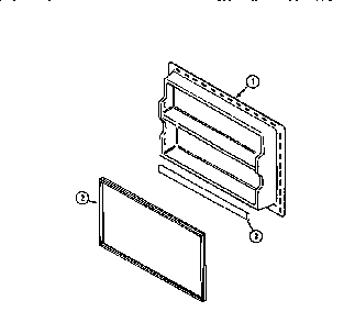 Freezer Inner Door Diagram and Parts List for MTB1742ZARW  Maytag Refrigerator