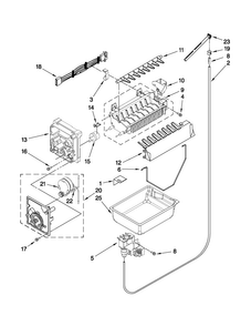 Icemaker Parts Diagram and Parts List for JFC2290VPR1  Jenn-Air Refrigerator
