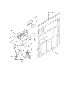 Inner Door Parts Diagram and Parts List for CDB7000AWS1  Magic Chef Dishwasher