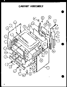 Cabinet Assembly Diagram and Parts List for RLS359UOFC-P1141107NW  Caloric Range